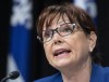Quebec's ombudsman Marie Rinfret speaks during a news conference on Thursday, June 13, 2019 at the legislature in Quebec City. THE CANADIAN PRESS/Jacques Boissinot