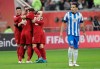 Liverpool's players celebrate after a goal during the Club World Cup semifinal soccer match between Liverpool and Monterrey at the Khalifa International Stadium in Doha, Qatar, Wednesday, Dec. 18, 2019. (AP Photo/Hassan Ammar)