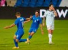 Israel's Shon Weissman , left, and Dia Seba celebrate first goal by Scotland's Ryan Jack during the UEFA Nations League soccer match between Israel and Scotland in Netanya, Israel, Wednesday, Nov. 18, 2020. (AP Photo/Ariel Schalit)