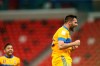 Andre Pierre Cignac of Tigres UANL celebrates during FIFA Club World Cup game against Ulsan Hyundai in Al Rayyan, Qatar, Thursday, Feb. 4, 2021. (AP Photo/Hussein Sayed)