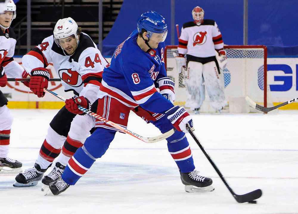 Bruce Bennett / Pool / Associated Press files
There's no doubt New York Rangers' Jacob Trouba (8) is a still a fine defenceman, albeit an overpaid one by today's standards.
