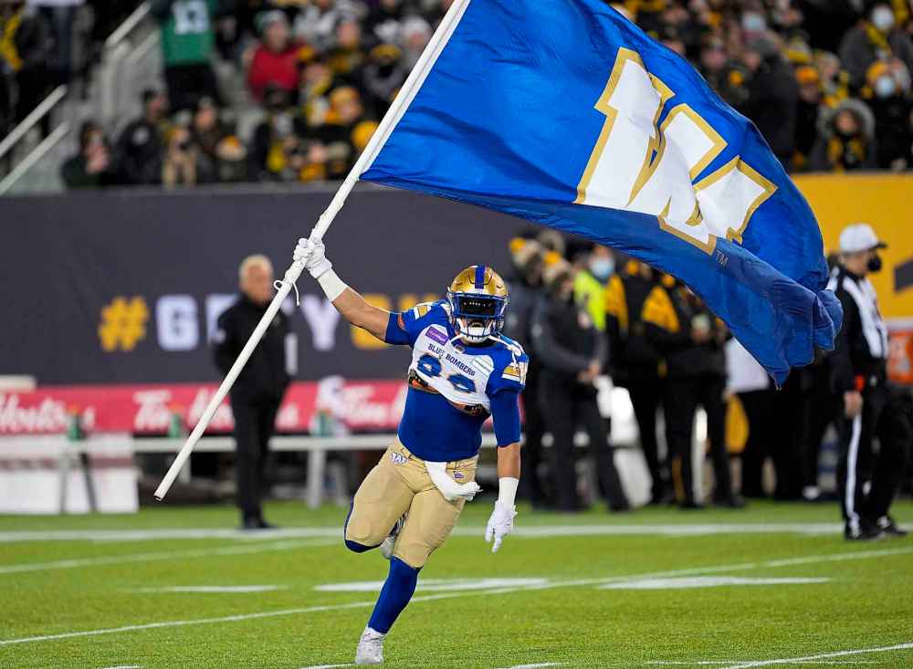 CP
Winnipeg Blue Bombers running back Andrew Harris (33) takes the field ahead of first half football action against the Hamilton Tiger-Cats in the 108th CFL Grey Cup. (Ryan Remiorz / The Canadian Press)