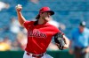 Philadelphia Phillies starting pitcher Aaron Nola throws during the third inning of a spring training baseball game against the Pittsburgh Pirates, Wednesday, March 4, 2020, in Clearwater, Fla. (AP Photo/Carlos Osorio)