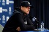New York Yankees manager Aaron Boone speaks during a news conference before the start of spring training baseball Wednesday, Feb. 12, 2020, in Tampa, Fla. (AP Photo/Frank Franklin II)