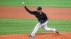 Miami Marlins starting pitcher Elieser Hernandez throws during the first inning of the team's baseball game against the Tampa Bay Rays, Saturday, April 3, 2021, in Miami. (AP Photo/Gaston De Cardenas)