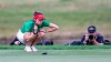 In this Sunday, Jan. 19, 2020 photo, Gaby Lopez looks over the green before her putt during a playoff in the Tournament of Champions LPGA golf tournament in Lake Buena Vista, Fla. Lopez ran in a 30-foot putt for birdie Monday, Jan. 20, 2020, to defeat Nasa Hataoka in a seven-hole playoff that took an extra day to finish after play was halted Sunday because of darkness. (AP Photo/Gary McCullough, File)