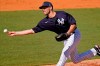 New York Yankees relief pitcher Darren O'Day delivers during the sixth inning of a spring training baseball game against the Pittsburgh Pirates in Tampa, Fla., Saturday, March 13, 2021. (AP Photo/Gene J. Puskar