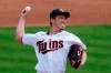 Minnesota Twins starting pitcher Kenta Maeda (18) works in the second inning of a spring training baseball game against the Boston Red Sox Sunday, March 14, 2021, in Fort Myers, Fla. (AP Photo/John Bazemore)