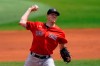 Boston Red Sox pitcher Nick Pivetta works against the Tampa Bay Rays in the first inning of a spring training baseball game Tuesday, March 9, 2021, in Port Charlotte, Fla. (AP Photo/John Bazemore)