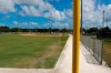 An empty practice field is seen at the Miami Marlins spring training baseball facility, Monday, March 16, 2020, in Jupiter, Fla. On Sunday night, the Centers for Disease Control and Prevention recommended gatherings of 50 people or more be canceled or postponed across the country for the next eight weeks. Major League Baseball planned to update teams Monday on its health policy.(AP Photo/Julio Cortez)