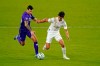 Orlando City defender Kyle Smith, left, and Atlanta United midfielder Jurgen Damm battle for possession of the ball during the second half of an MLS soccer match, Saturday, Sept. 5, 2020, in Orlando, Fla. (AP Photo/John Raoux)