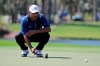 Harris English lines up a putt on the eighth hole during the first round of the Honda Classic golf tournament, Thursday, Feb. 27, 2020, in Palm Beach Gardens, Fla. (AP Photo/Lynne Sladky)
