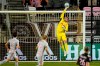 New York Red Bulls goalkeeper David Jensen makes a save during the second half of an MLS match against Inter Miami, Wednesday, Sept. 23, 2020, in Fort Lauderdale, Fla. (AP Photo/Lynne Sladky)