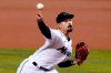 Miami Marlins starting pitcher Pablo Lopez throws during the first inning of a baseball game against the Philadelphia Phillies, Monday, Sept. 14, 2020, in Miami. (AP Photo/Lynne Sladky)