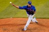 New York Mets relief pitcher Edwin Diaz throws during the ninth inning of a baseball game against the Miami Marlins, Tuesday, Aug. 18, 2020, in Miami. The Mets won 8-3. (AP Photo/Lynne Sladky)