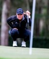 CORRECTS YEAR TO 2021 NOT 2020 - Jennifer Kupcho reads the green during the third round of the LPGA golf tournament in Ocala, Fla., Saturday March 6, 2020. (Alan Youngblood/Ocala Star-Banner via AP)