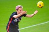 United States forward Megan Rapinoe (15) acknowledges fans in the stands after scoring a goal during the second half of a SheBelieves Cup women's soccer match against Brazil, Sunday, Feb. 21, 2021, in Orlando, Fla. (AP Photo/Phelan M. Ebenhack)