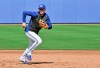 Toronto Blue Jays infielder Cavan Biggio runs to cover second base during full squad workouts at the team's spring training complex in Dunedin, Fla., on Monday, February 17, 2020. THE CANADIAN PRESS/Steve Nesius