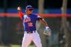 New York Mets infielder Francisco Lindor throws during spring training baseball practice Tuesday, Feb. 23, 2021, in Port St. Lucie, Fla. (AP Photo/Jeff Roberson)
