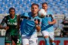 FILE - In this Saturday, July 11, 2020 file photo, Lazio's Ciro Immobile eyes the ball during the Serie A soccer match between Lazio and Sassuolo at the Rome Olympic Stadium. Prolific scorer Ciro Immobile has extended his contract with Lazio through 2025. His previous contract was due to expire in 2023.“This is important, because Immobile had gained the attention of some big clubs, considering that he’s the European Golden Shoe holder,” Lazio communications director Stefano De Martino said Monday. (AP Photo/Alessandra Tarantino, File)