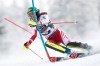 Austria's Katharina Liensberger speeds down the course during an alpine ski, women's World Cup slalom in Lenzerheide, Switzerland, Saturday, March 20, 2021. (AP Photo/Gabriele Facciotti)