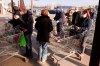 People queue outside a supermarket in Casalpusterlengo, Northern Italy, Monday, Feb. 24, 2020. Italy scrambled to check the spread of Europe's first major outbreak of the new viral disease amid rapidly rising numbers of infections and a third death. Road blocks were set up in at least some of 10 towns in Lombardy at the epicenter of the outbreak, including in Casalpusterlengo, to keep people from leaving or arriving. (AP Photo/Paolo Santalucia)