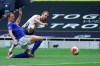 Tottenham's Harry Kane, 2nd left, scores his side's second goal during the English Premier League soccer match between Tottenham Hotspur and Leicester City, at the Tottenham Hotspur Stadium in London, Sunday, July 19, 2020. (Richard Heathcote/Pool Photo via AP)