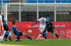 Bologna's Musa Juwara scores his side's opening goalduring the Serie A soccer match between Inter Milan and Bologna at the Milan San Siro Stadium, Italy, Sunday, July 5, 2020. (AP Photo/Antonio Calanni)