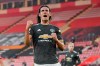 Manchester United's Edinson Cavani celebrates after scoring his side's second goal during an English Premier League soccer match between Southampton and Manchester United at the St. Mary's stadium in Southampton, England, Sunday, Nov. 29, 2020. (Mike Hewitt, Pool via AP)