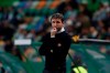 PSV head coach Mark van Bommel follows the action from the side line during the Europa League group D soccer match between Sporting CP and PSV Eindhoven at the Alvalade stadium in Lisbon, Thursday, Nov. 28, 2019. (AP Photo/Armando Franca)