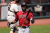 Arizona Diamondbacks' Starling Marte flips his bat after striking out against the San Francisco Giants during the fourth inning of a baseball game in San Francisco, Sunday, Aug. 23, 2020. (AP Photo/Jeff Chiu)