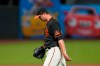San Francisco Giants relief pitcher Tony Watson walks to the dugout after being removed during the ninth inning of the team's baseball game against the San Diego Padres on Saturday, Sept. 26, 2020, in San Francisco. The Padres won 6-2. (AP Photo/Eric Risberg)