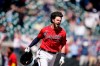 Atlanta Braves' Dansby Swanson celebrates after his walkoff single to defeat the Miami Marlins in a baseball game Thursday, April 15, 2021, in Atlanta. (AP Photo/Brynn Anderson)