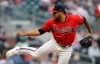 Atlanta Braves pitcher Huascar Ynoa works against the Arizona Diamondbacks during the first inning of a baseball game Friday, April 23, 2021, in Atlanta. (AP Photo/Ben Margot)