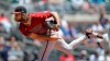 Arizona Diamondbacks pitcher Zac Gallen works against the Atlanta Braves in the first inning of the first baseball game of a double header, Sunday, April 25, 2021, in Atlanta. (AP Photo/Ben Margot)