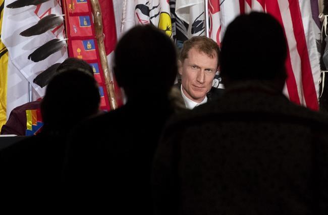 Indigenous Services Minister Marc Miller listens to chiefs as they line up to speak during a session at the AFN Special Chiefs Assembly in Ottawa, Tuesday, Dec. 3, 2019. THE CANADIAN PRESS/Adrian Wyld