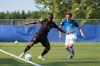 Forge FC's Kwame Awuah, left, keeps the ball in bounds as HFX Wanderers' Jake Ruby pressures during Canadian Premier League championship final soccer action in Charlottetown, Saturday, Sept. 19, 2020. THE CANADIAN PRESS/HO-HFX Wanderers, David Chant, *MANDATORY CREDIT*