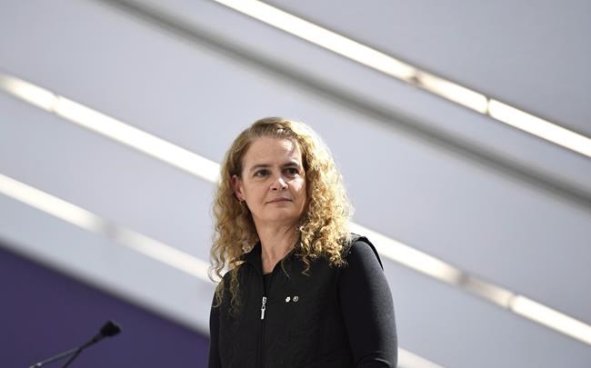 Governor General Julie Payette delivers remarks during a celebration of the 100th anniversary of Statistics Canada at its headquarters in Ottawa on Friday, March 16, 2018. THE CANADIAN PRESS/Justin Tang