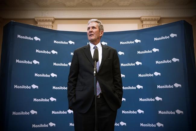 Manitoba Premier Brian Pallister is pleased with new federal help to reopen the economy amid the COVID-19 pandemic. Manitoba premier Brian Pallister speaks to media at the Manitoba Legislature in Winnipeg, Wednesday, March 11, 2020. THE CANADIAN PRESS/John Woods