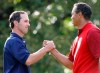 Royal Montreal Golf Club has been named the host of the 2024 Presidents Cup. United States team member Tiger Woods and International team member Mike Weir congratulate each other at the end of their final singles matches of the Presidents Cup Golf Tournament at the Royal Montreal Golf Club in Montreal Sunday Sep. 30, 2007. THE CANADIAN PRESS/Tom Hanson