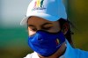 Kasey Maralack, of Snoquaimie, Wa., wears a mask while competing in the Drive Chip & Putt National Finals at Augusta National Golf Club, Sunday, April 4, 2021, in Augusta, Ga. (AP Photo/David J. Phillip)