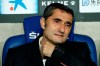 Barcelona's head coach Ernesto Valverde sits on the bench before the Spanish La Liga soccer match between Espanyol and Barcelona at the RCDE Stadium in Barcelona, Spain, Saturday, Jan. 4, 2020. (AP Photo/Joan Monfort)