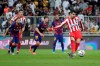 Atletico Madrid's Alvaro Morata, right, scores his side's second goal during the Spanish Super Cup semifinal soccer match between Barcelona and Atletico Madrid at King Abdullah stadium in Jiddah, Saudi Arabia, Thursday, Jan. 9, 2020. (AP Photo/Hassan Ammar)