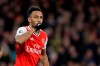 Arsenal's Pierre-Emerick Aubameyang celebrates after scoring his side's third goal during the English Premier League soccer match between Arsenal and Everton at Emirates stadium in London, Sunday, Feb. 23, 2020. (AP Photo/Kirsty Wigglesworth)
