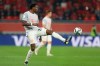 Bayern's David Alaba controls the ball during the Club World Cup semifinal soccer match between FC Bayern Munich and Al Ahly at Al Rayyan stadium in Al Rayyan, Qatar, Monday, Feb. 8, 2021. (AP Photo/Hussein Sayed)