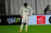 Marseille's Hiroki Sakai gestures end of the French League One soccer match between Olympique de Marseille and Paris Saint-Germain at the Velodrome stadium in Marseille, southern France, Sunday, Feb. 7, 2021. Paris Saint-Germain won 2-0. (AP Photo/Daniel Cole)
