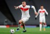 Turkey's Burak Yilmaz runs with the ball during the World Cup 2022 group G qualifying soccer match between Turkey and Netherlands at the Ataturk Olimpiyat Stadium in Istanbul, Turkey, Wednesday, March 24, 2021. (Murad Sezer/Pool Photo via AP)