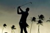 Brendan Steele hits from the 11th tee during the second round of the Sony Open PGA Tour golf event, Friday, Jan. 10, 2020, at Waialae Country Club in Honolulu. (AP Photo/Matt York)