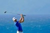 Justin Thomas plays his shot from the 13th tee during final round of the Tournament of Champions golf event, Sunday, Jan. 5, 2020, at Kapalua Plantation Course in Kapalua, Hawaii. (AP Photo/Matt York)