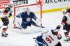 Connor Hellebuyck's ability to stop dangerous shots has been the biggest reason why the Jets were able to stay in the playoff hunt. (John Woods / Winnipeg Free Press files)